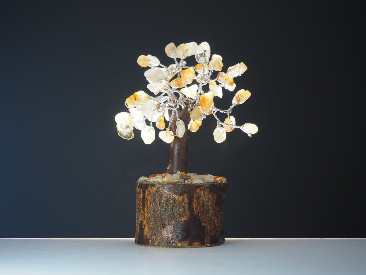 Bonsái Citrino Base Madera