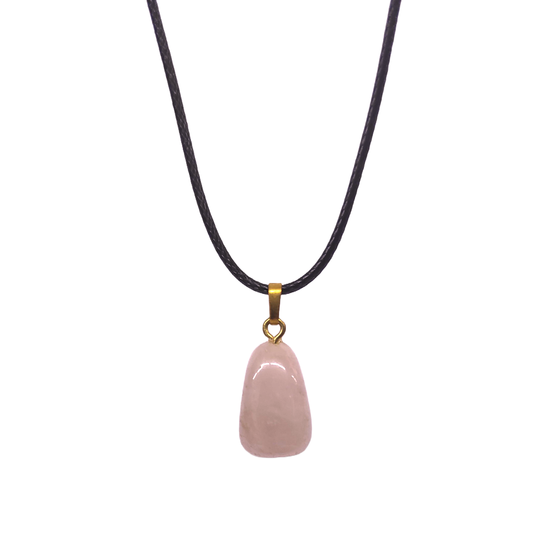 Colgante Canto Rodado Cuarzo Rosa