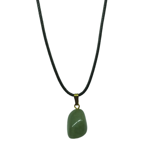 Colgante Canto Rodado Aventurina Verde