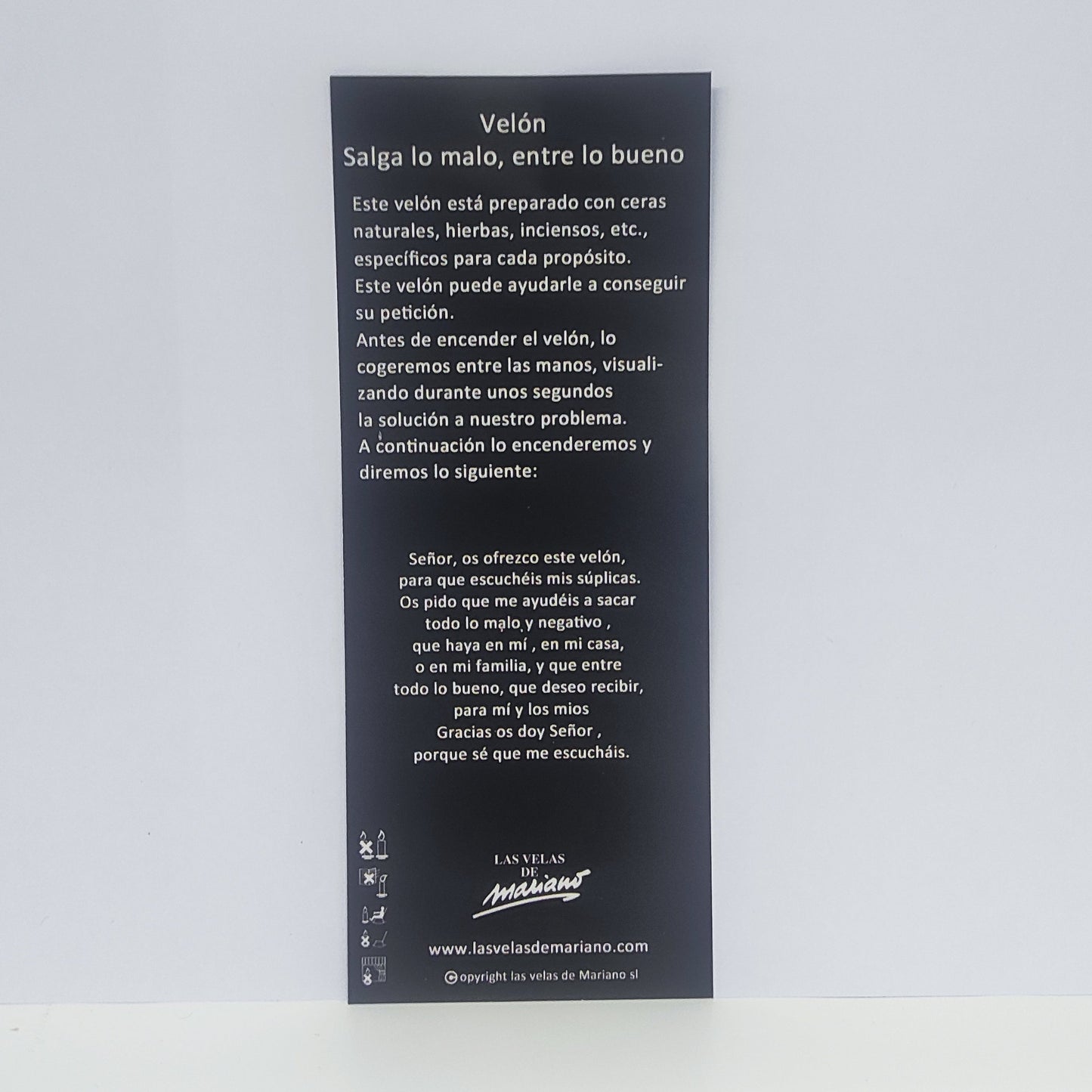 Velón Propósito Salga lo Malo Entre lo Bueno